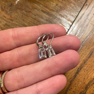 Deco CZ sterling silver earrings